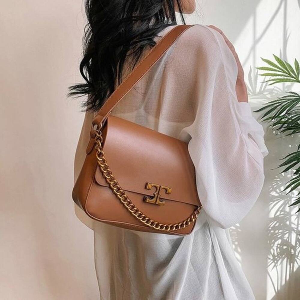 Brown T- Shape Converible Shoulder Chain Bag